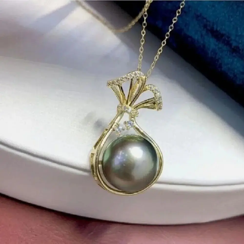 

18'' Pearl Pendant 10-11mm Hot Selling Circular AAAA South China Sea Genuine Black Necklace 925S Freeshippings Items