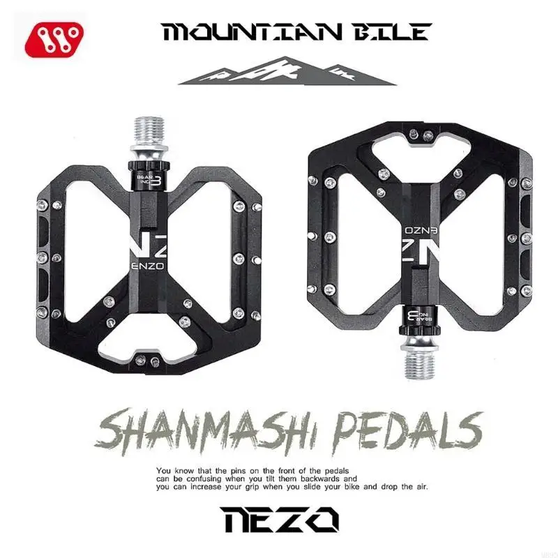 

M89D Bike Pedals 3 Bearing Aluminum Alloy Mountain Bike Palin Pedal Platform Pedals
