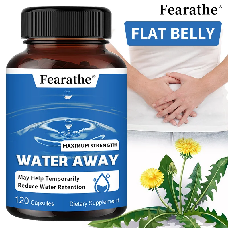 Natural Diuretic Water Away Capsules - 12 Active Ingredients for Edema & Bloat Relief, Kidney Cleanse & Weight Management