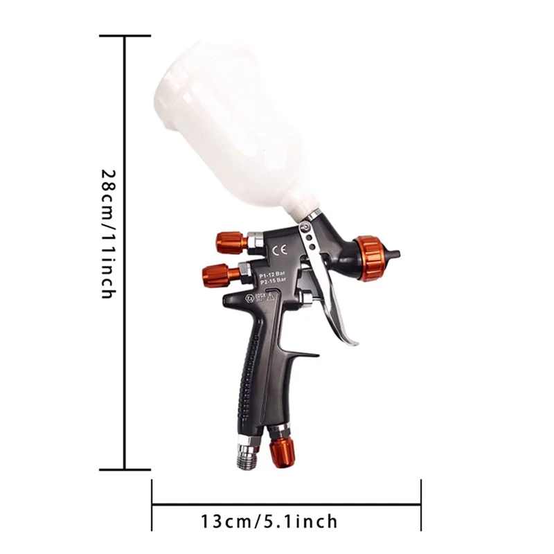 AB11-Mini-88 Pistolet natryskowy do napraw samochodowych o małej powierzchni Pistolet natryskowy do samochodów 1,2 mm 250 ml Górny garnek Pistolet natryskowy o wysokiej atomizacji