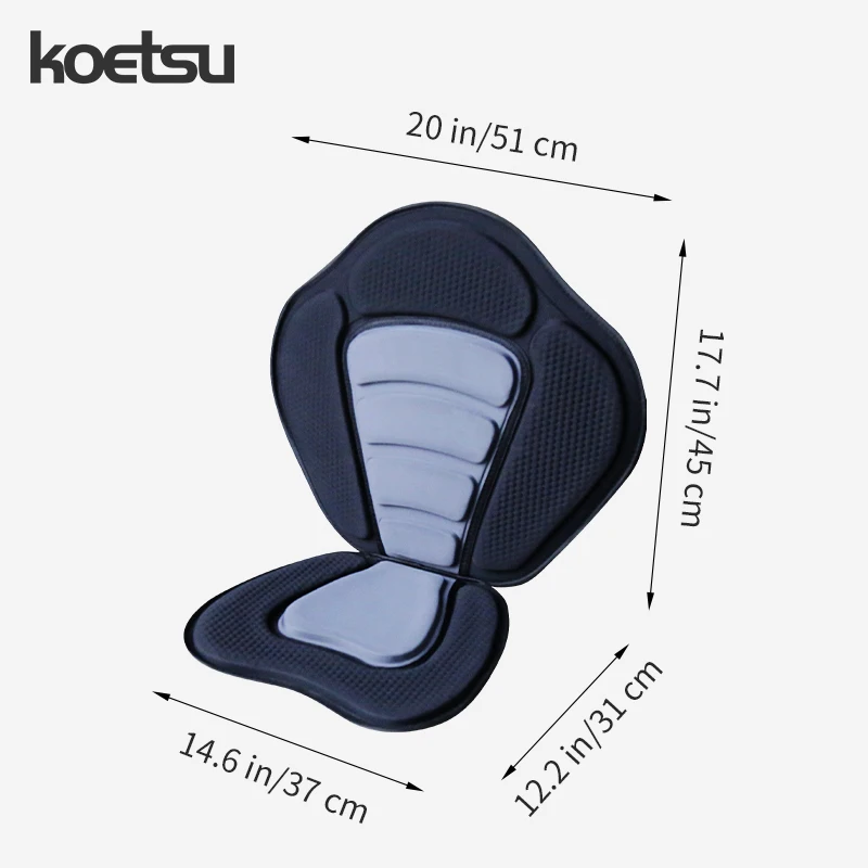 KOETSU SUP Board Accessories Surfboard Paddle Board Seat Inflatable Boat Kayak Canoe Adjustable Eva Backrest cCushion Folding