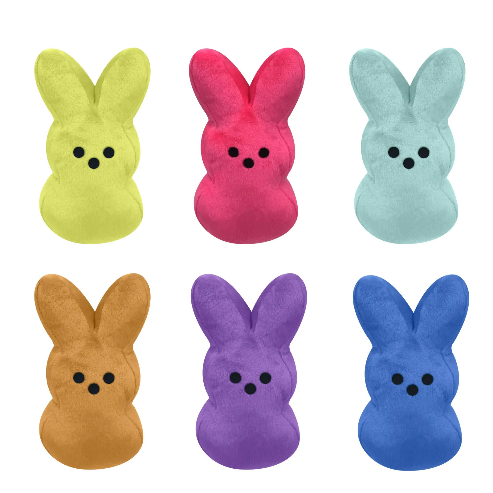 

6pcs 15cm Peeps Plush Bunny Rabbit Peep Easter Toys Simulation Stuffed Animal Doll for Kids Children Soft Pillow Gifts Girl Toy