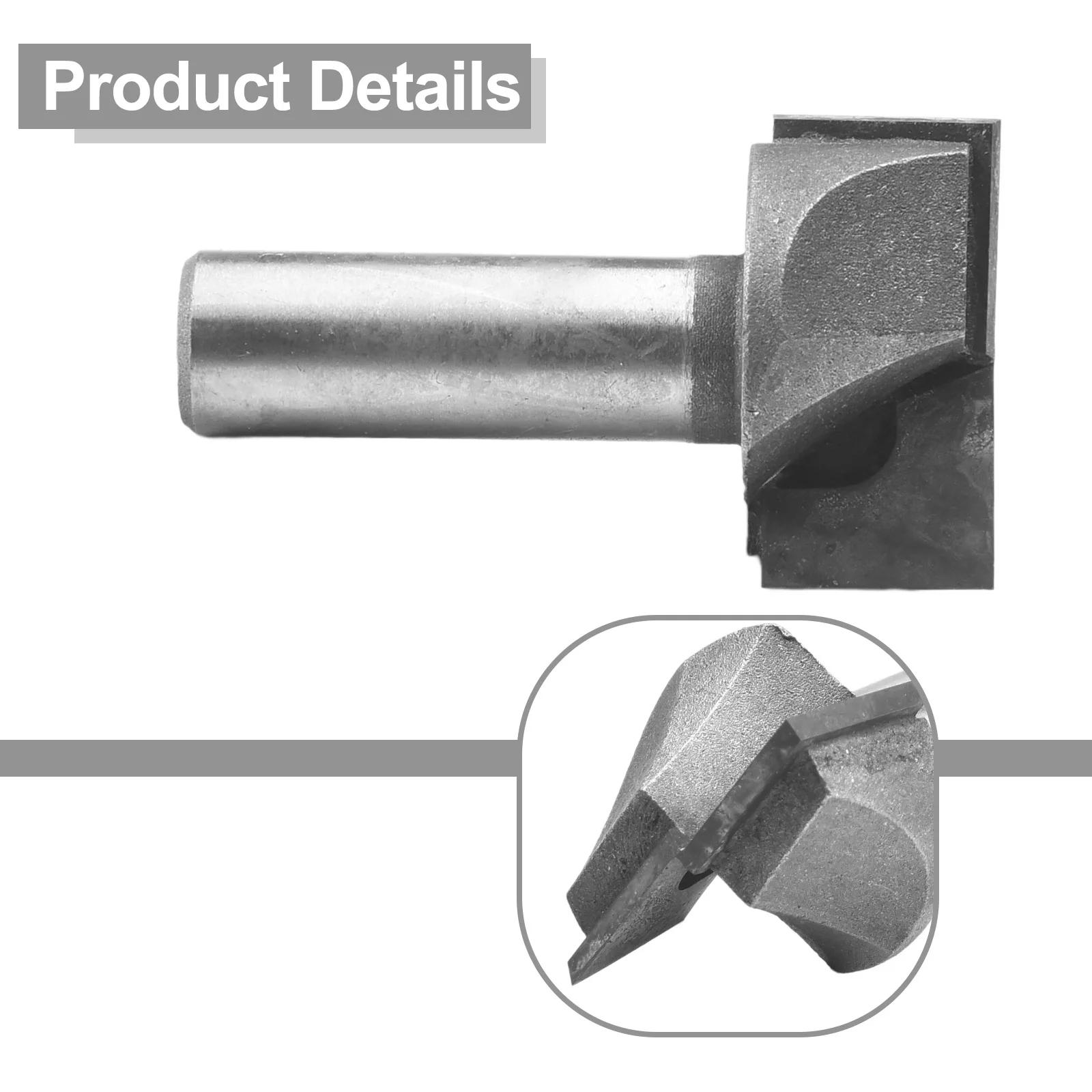 1/2 Shank Milling Cutter 1 Pc Anti Kickback Cemented Carbides Clear Bottom Flat For Hand Making Milling Cutter