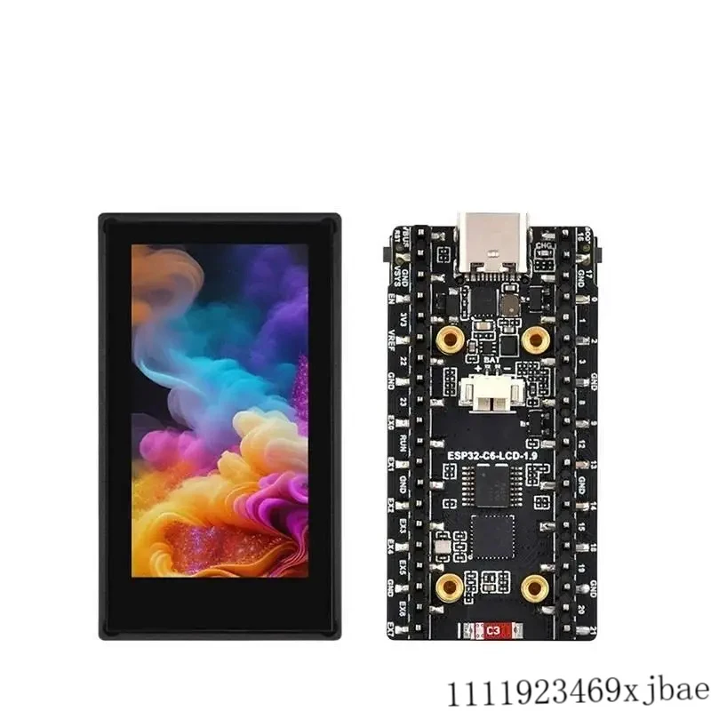 ESP32-C6 IoT Development Board WiFi 6 Bluetooth 5.0 Onboard 1.9-inch LCD Screen 160MHz ESP32-C6 RISC-V Processor Demo Board