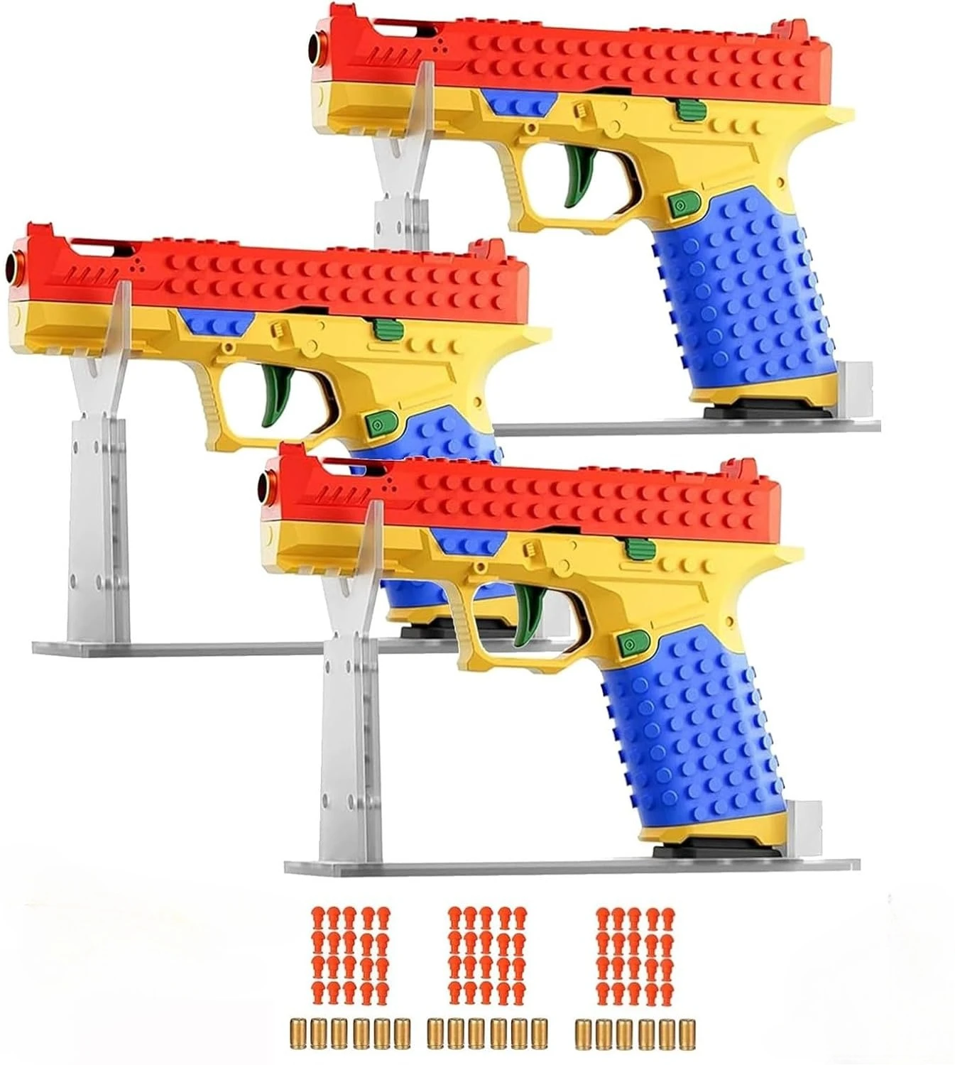 Sig17 ブロックピストル シェル投げ連射エアソフト ブローバック式 空薬莢排出式 おもちゃ銃 屋外用武器 男の子向けギフト