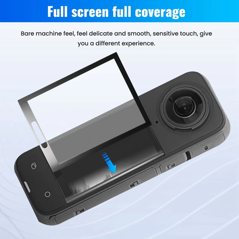2 buah Film pelindung layar untuk Insta360 X4 kaca Tempered Display Film Ultra HD, tahan gores, anti-sidik jari