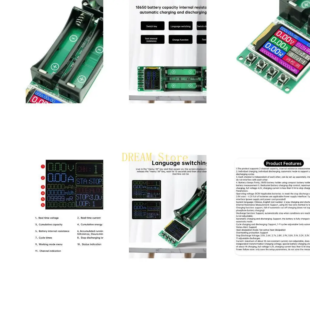 18650 Cell Sorting Tester Module with Capacity and Resistance Reading Tool Best Sale