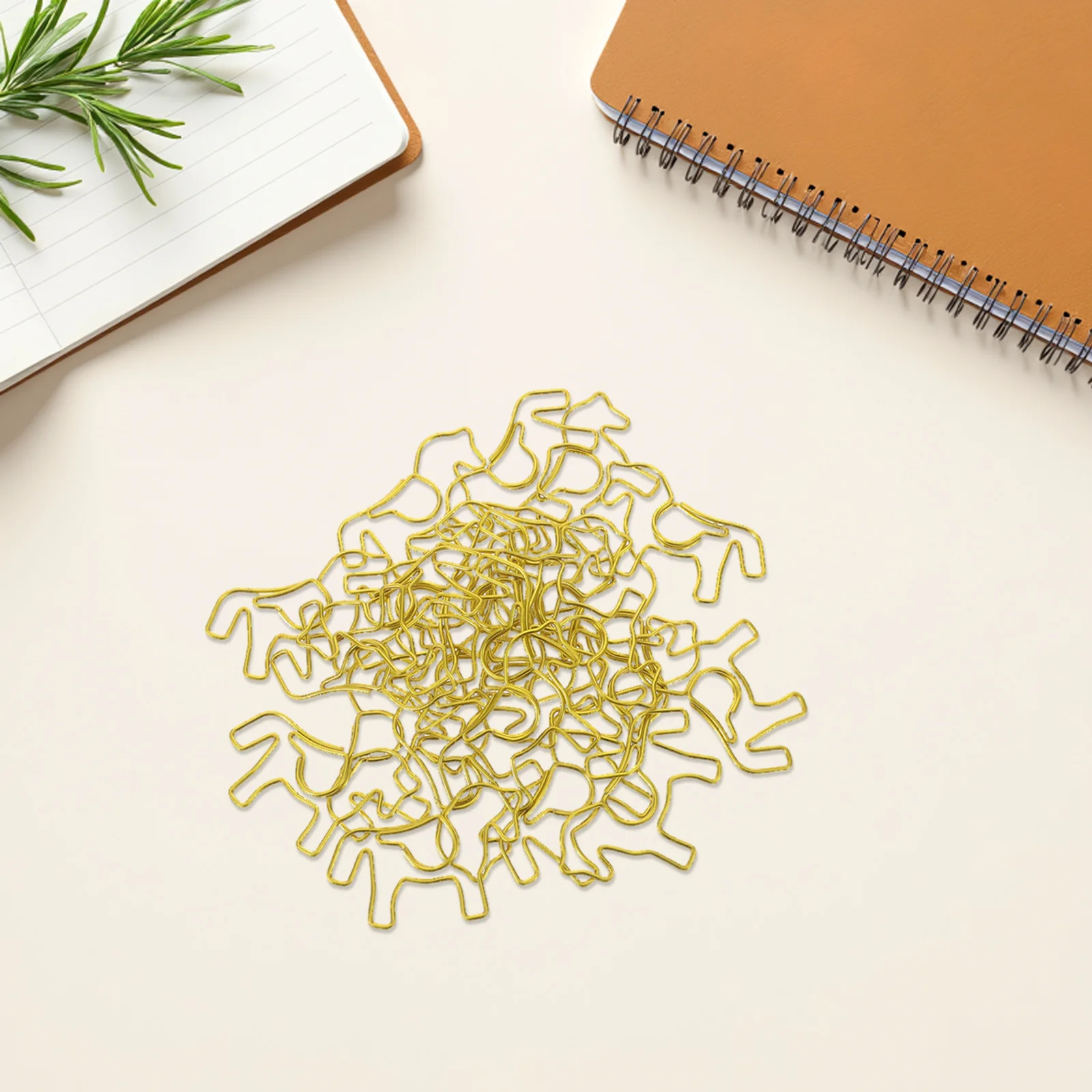 

30Pcs Horse Shaped Paper Clips Gold Metal Mini Cute Decorative Paperclips for Office School Scrapbooking Document Clips