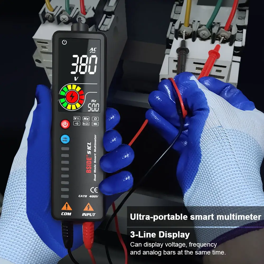 BSIDE S1 Voltage Detector Circuit Voltage Tester Pen Type Non-Contact Breakpoint Voltmeter Socket Live Wire Hz Ohm Continuity