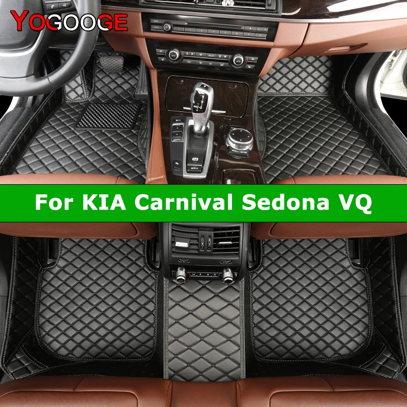 

YOGOOGE Custom Car Floor Mats For KIA Carnival Sedona VQ Auto Carpets Foot Coche Accessorie