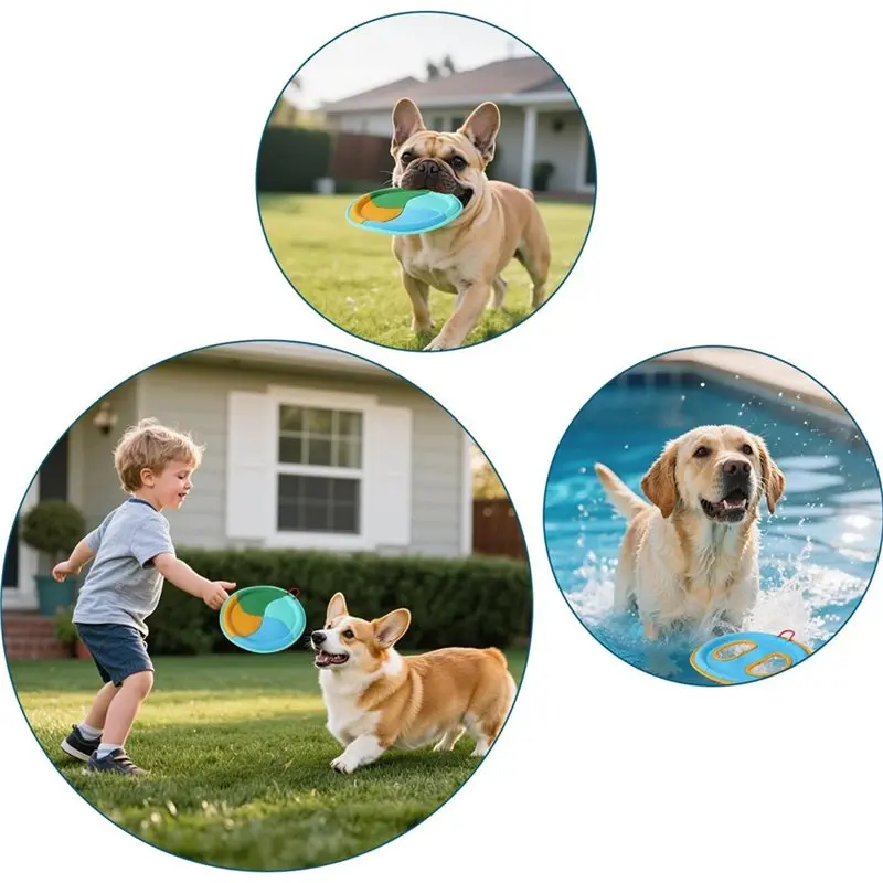 2025 Trend Floating Flying Disc 2Pcs Dog Set- Interactive Pet Game Supplies For Small, Medium For Aggressive Chewers 2 Style