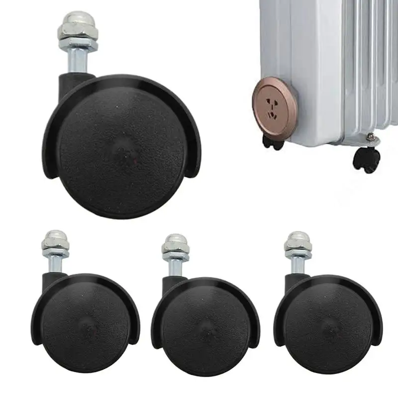 Kastor kursi bergulir 4-potong pemanas minyak Swirl roda bergerak untuk karpet dasar kastor bergulir untuk kursi pemanas dada