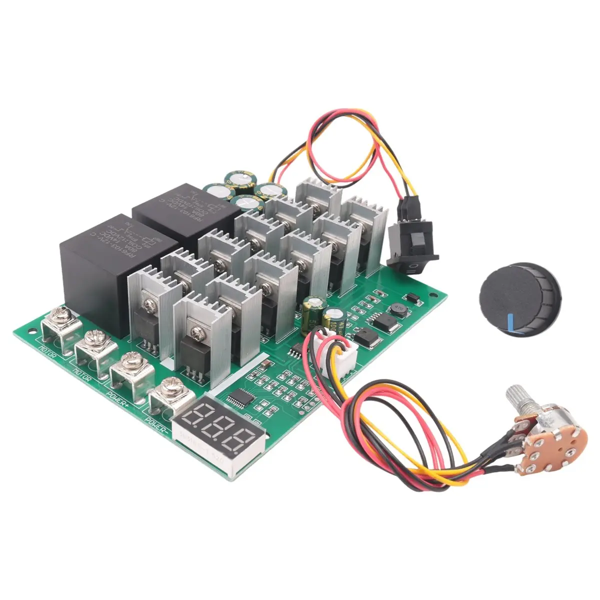DT19 DC 10-55V 100A Motor Speed Controller, PWM HHO RC Reverse Control Switch with LED Display, 3000W