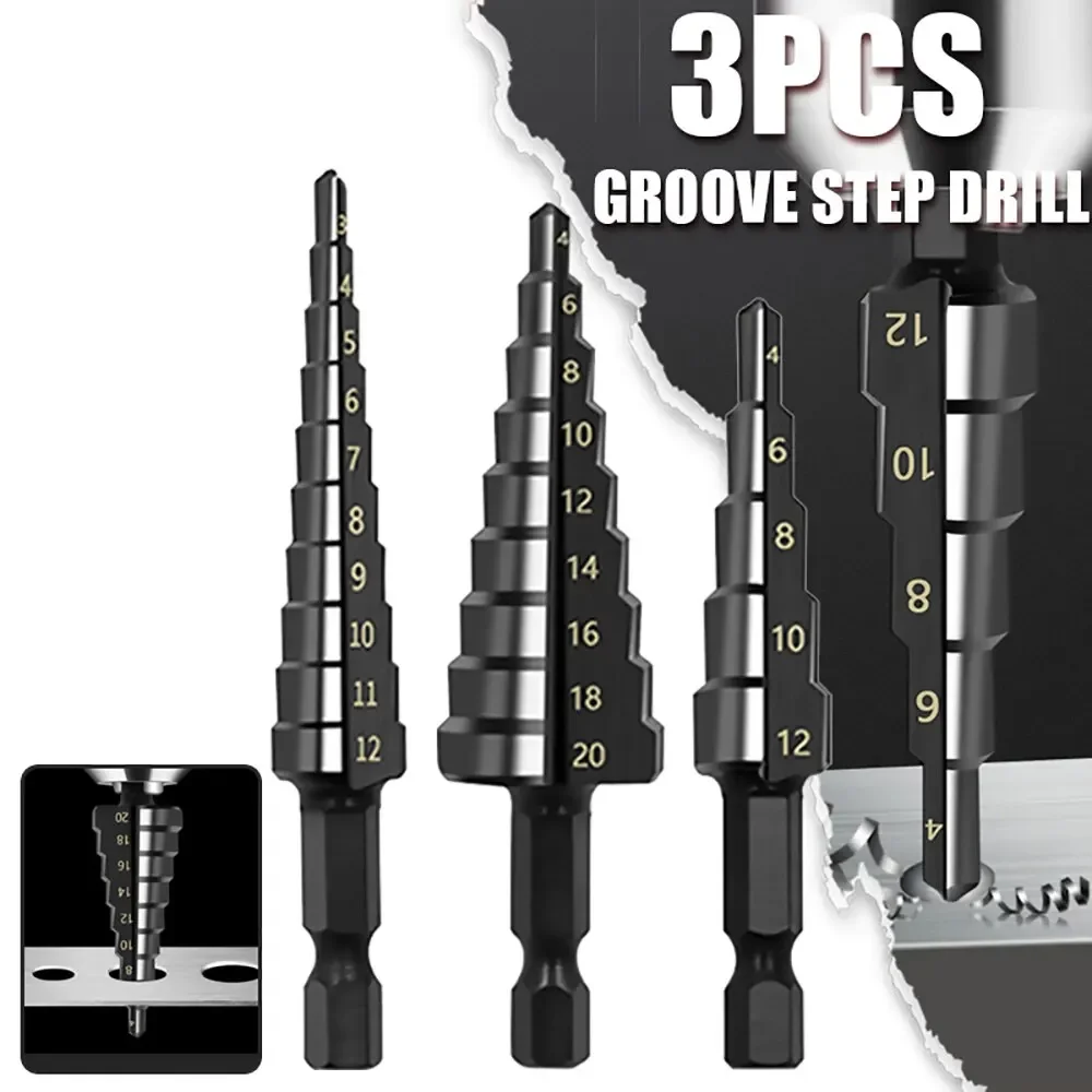Upgrade Your Drilling Power With This Titanium-Coated Hss Step DrillBit Set - Perfect For Wood & Metal! image 5