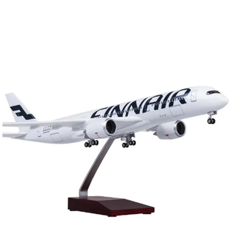 47CM 1/142 Scale Model  FINNAIR Airline Diecast Plastic Resin Airplane Airbus A350 With Light and Wheel Dreamliner Aircraft Gift