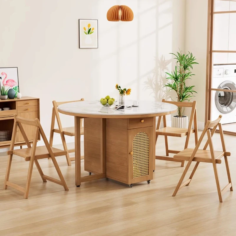 

Nordic Folding Dining Tables With Drawers Rattan French Vintage Dining Tables Design Beauty Table A Manger Pliante Furnitures