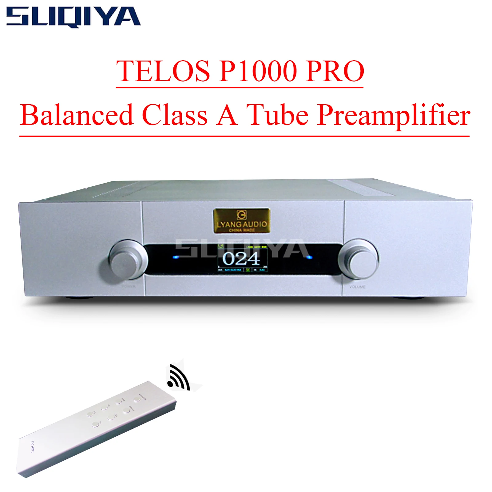 SUQIYA-TELOS T1000 PRO Balanced Class A Tube Remote Control Preamplifier Tube Hifi Amplifier