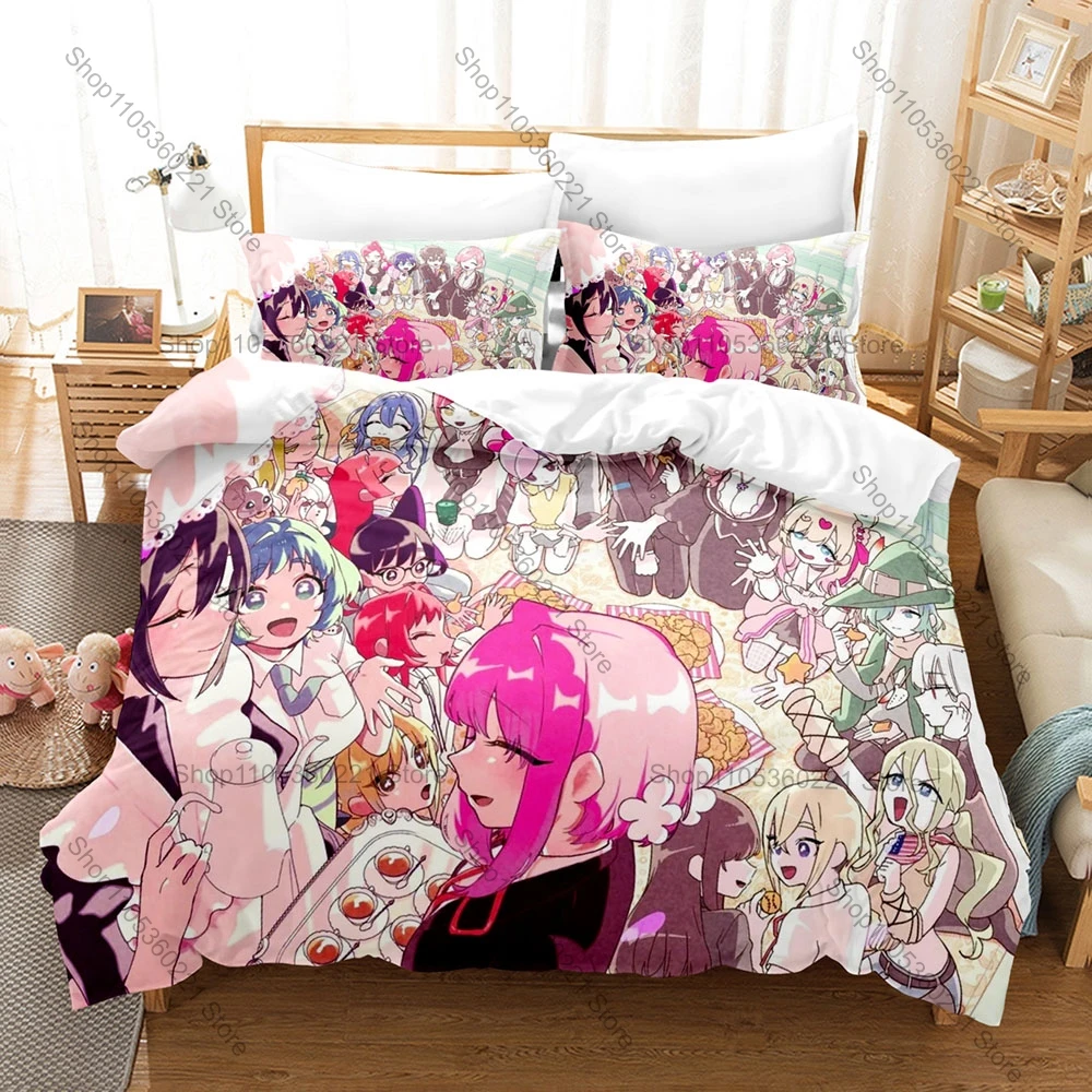 Anime The 100 Girlfriends Who Really Really Love You 3 Piece Bedding Set Duvet Cover And Two Pillowcases Digital Quilt Cover