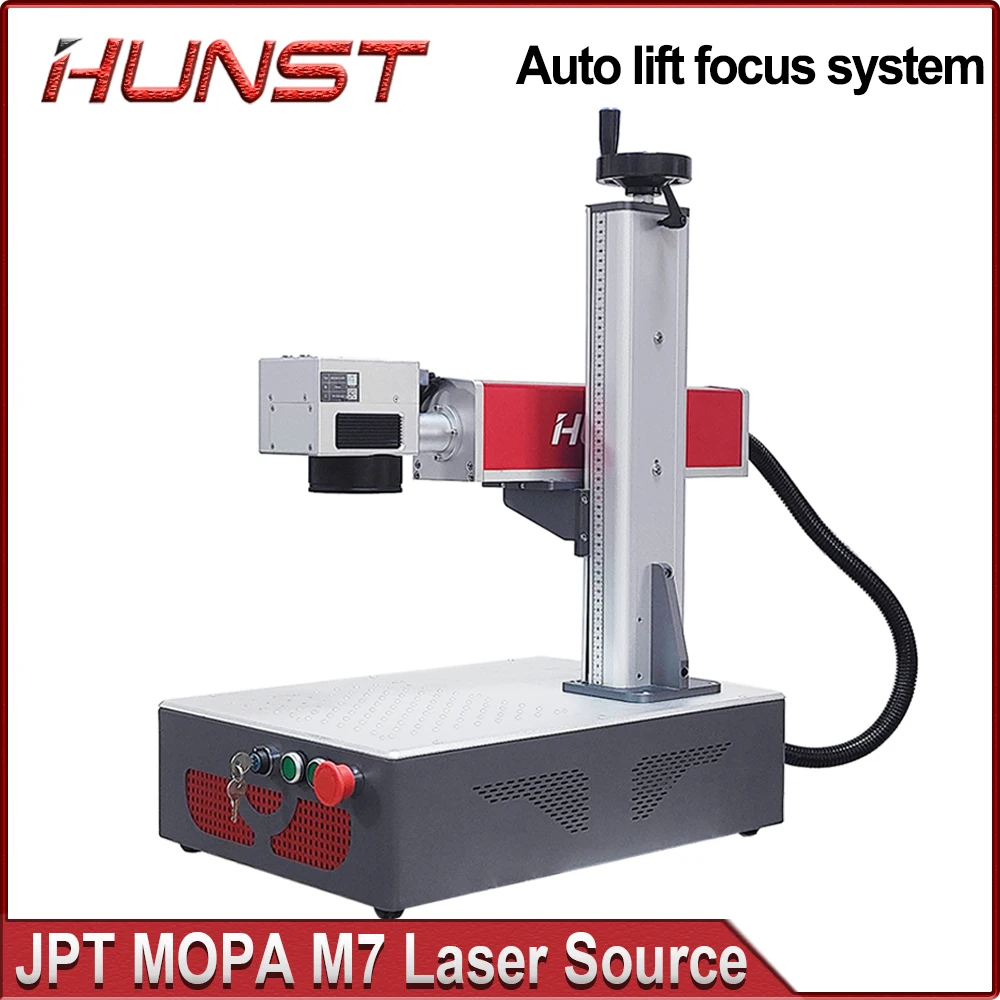 Hunst Fiber Laser Marking Machine With AF2206-S Autofocus System JPT MOPA M7 for DIY Jewelry Engraving Metal Stainless Steel