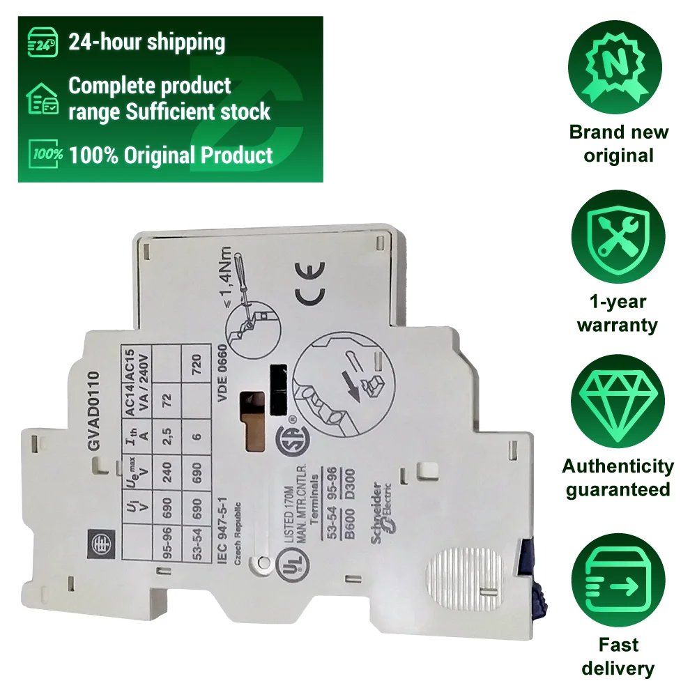 Brand New Original TeSys GVAD Terminal Block GVAD0110 for GV2/GV3 Motor Circuit Breaker Accessory Industrial Control