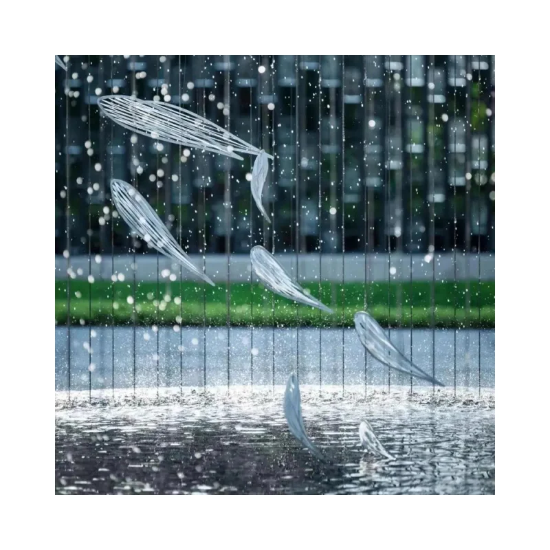 custom.Customizable LED Lights Swimming Pool Artificial Cascade Wall Hanging Decoration Waterfall Fountain Garden Ornament