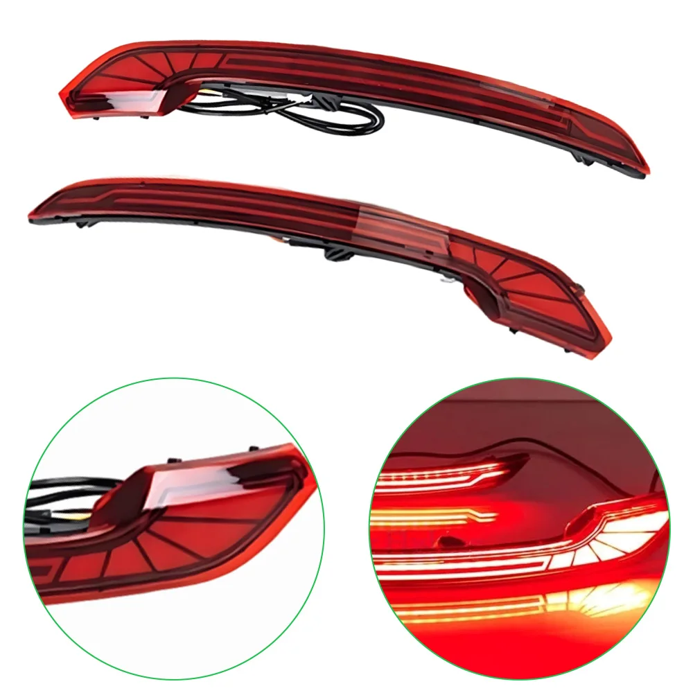 2 Pcs Car Rear Bumper Light For BYD Song PLUS DM-i EV Sealion 6 Seal U 2023 2024 2025 Daytime Running Light Brake Lamp