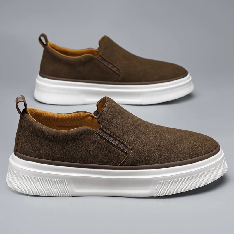Fashion Comfortable Anti Slip Solid Colour Man Sneaker 2025 Autumn New Men Casual Shoes Outdoor Lightweight Flat Sports Footwear