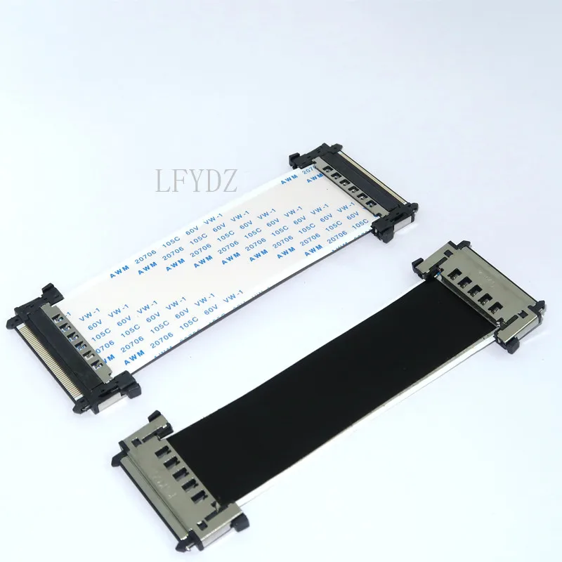 41Pin 51Pin I-PEX 4K LVDS Ultra HD LCD Strip Cable 0.5mm pitch AWM 20861 20706 105C 60V VW-1 V-by One 51P FFC Double Head