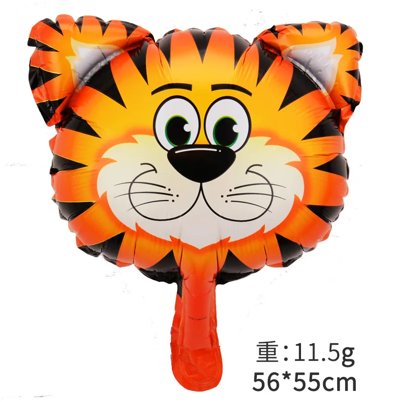 Medium Cartoon Animal Head Balloon Jungle Forest Party Decoration Arrangement Animal Balloon Aluminum Film