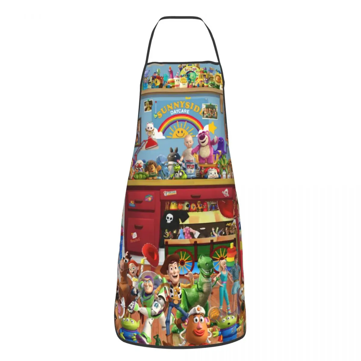 Custom Complete Toy Story Characters Apron Women Men Unisex Bib Animated Kitchen Cooking Tablier Cuisine Chef Gardening