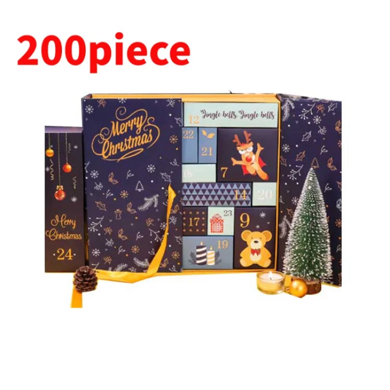 20 0piece.Custom.Custom Advent Calendar Empty Luxury Cardboard Paper Beauty Cosmetic Packaging Countdown Advent C