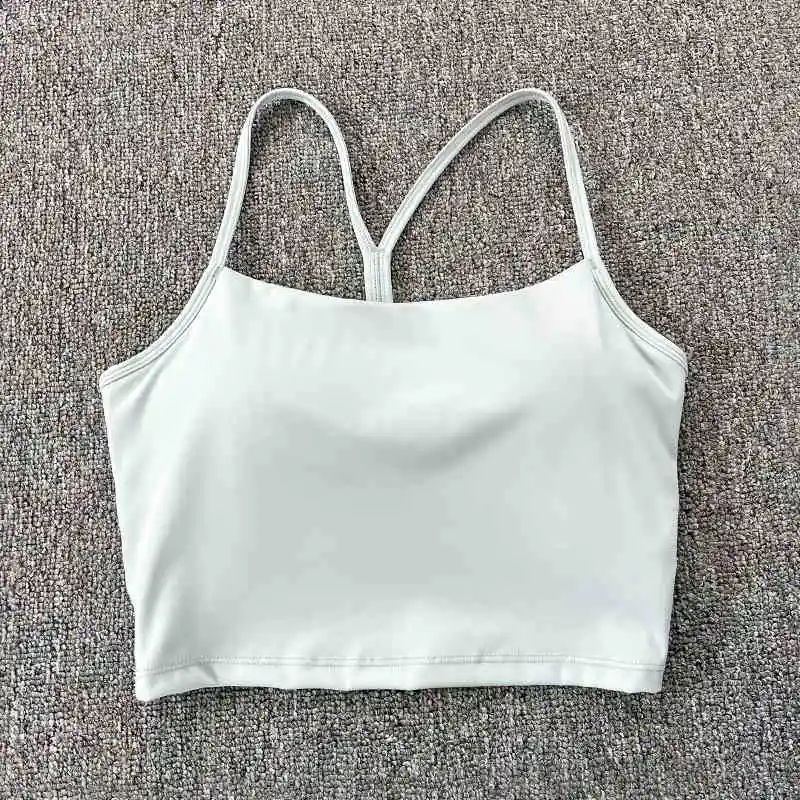 سترة يوجا للتدريب، حمالة متقاطعة عارية، ظهر جميل، حمالة صدر رياضية، وسادة صدر قابلة للفصل، حمالة صدر للياقة البدنية، مجمعة وامتصاص الصدمات