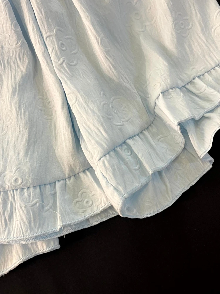 

Летний тонкий комплект из хлопка Cloud Or Sve для женщин, домашняя одежда Sweet Sle, розовая, голубая, дышащая ночная рубашка