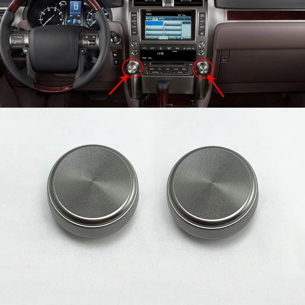 

Car Interior Dashboard Board Radio CD Control Rotary Knob Switch Button Cover For Lexus GX400 GX460 90010-60040