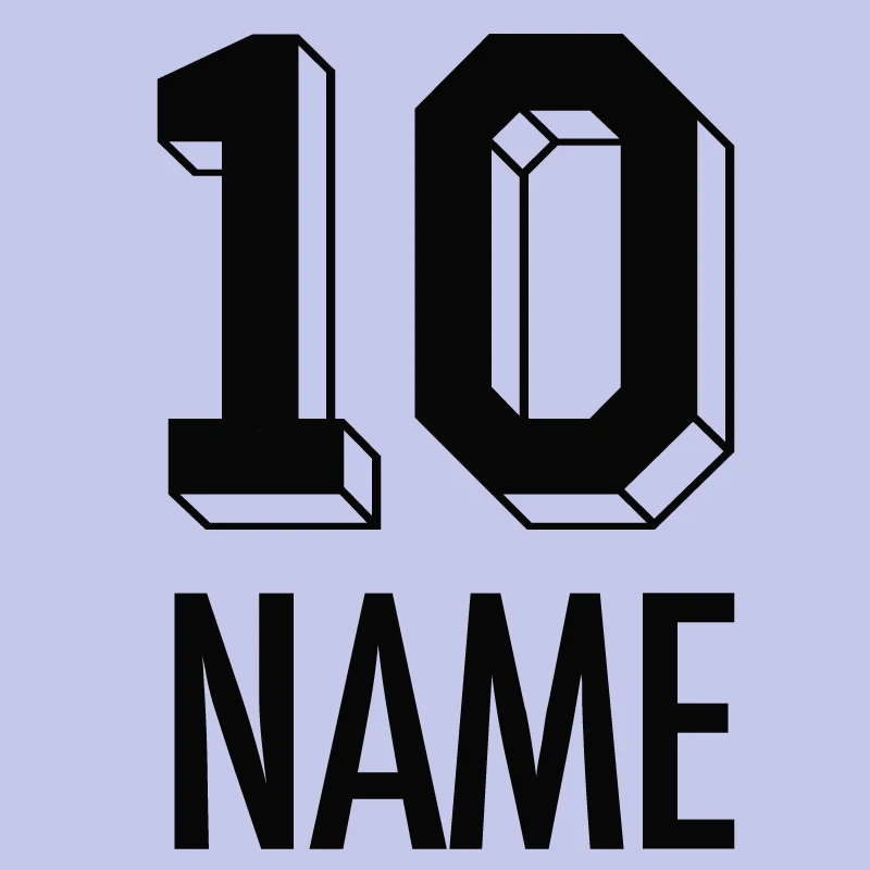 D2022-2023 Football Athlete Number Patches Iron On Stickers Customize Name Heat Transfer for Kids & Adults Player Jerseys Shirts