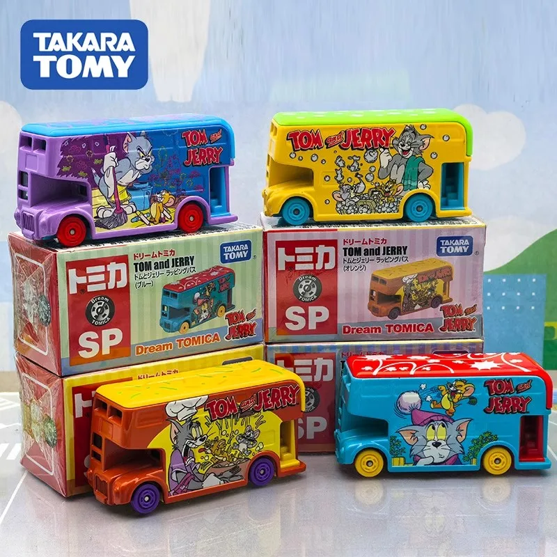 

Takara Tomy Tomica Dream Tomica SP Tom and Jerry Wrapping Bus Mini Car Toy Alloy Toys Diecast Metal Model for Children