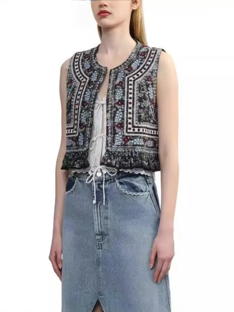 

Cross-border e-commerce winnerz24 small ethnic style, a variety of craft combinations, beads, and a small vest