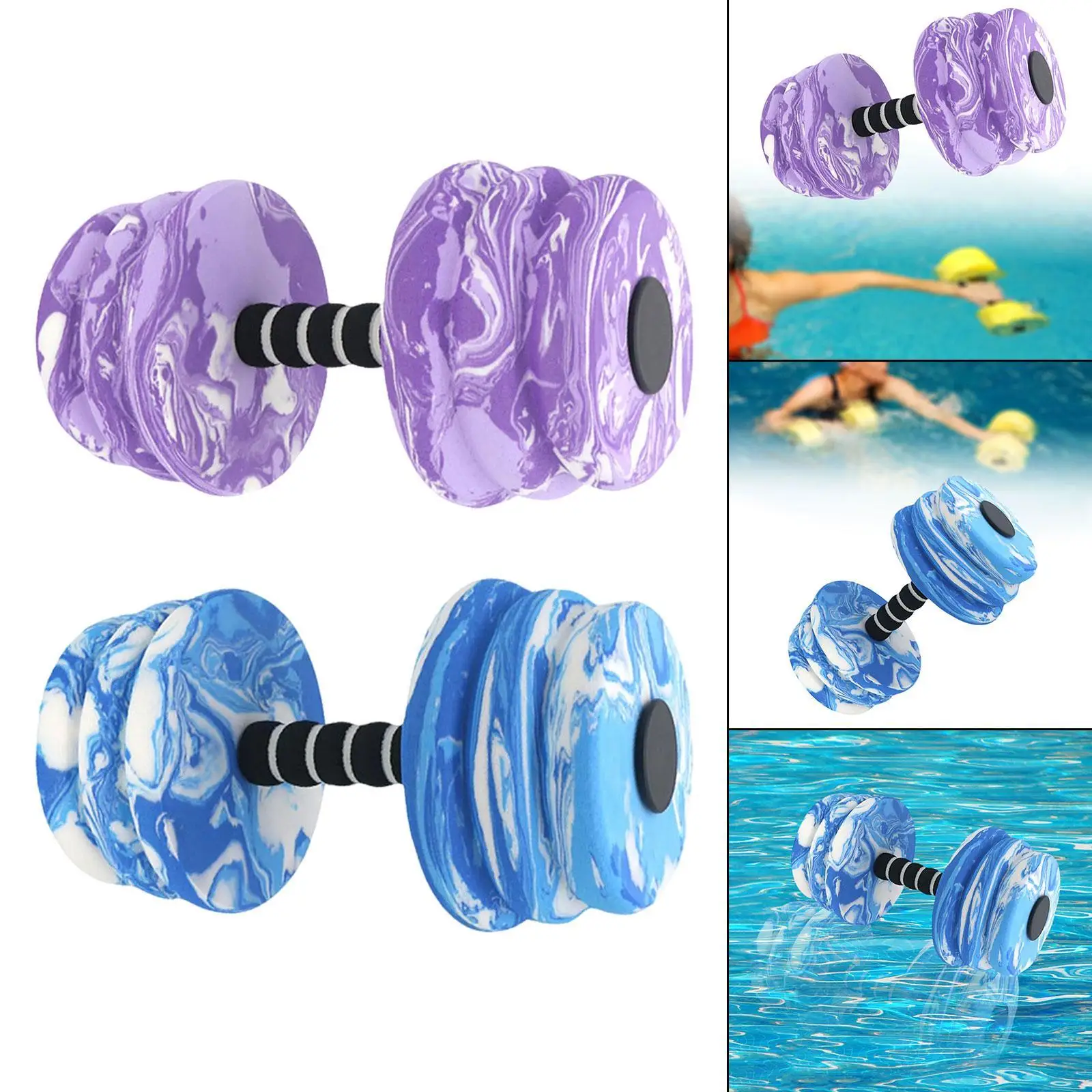Haltère aquatique professionnel Sports nautiques léger piscine Fitness eau aérobique EVA haltère flottant pour femmes hommes adultes