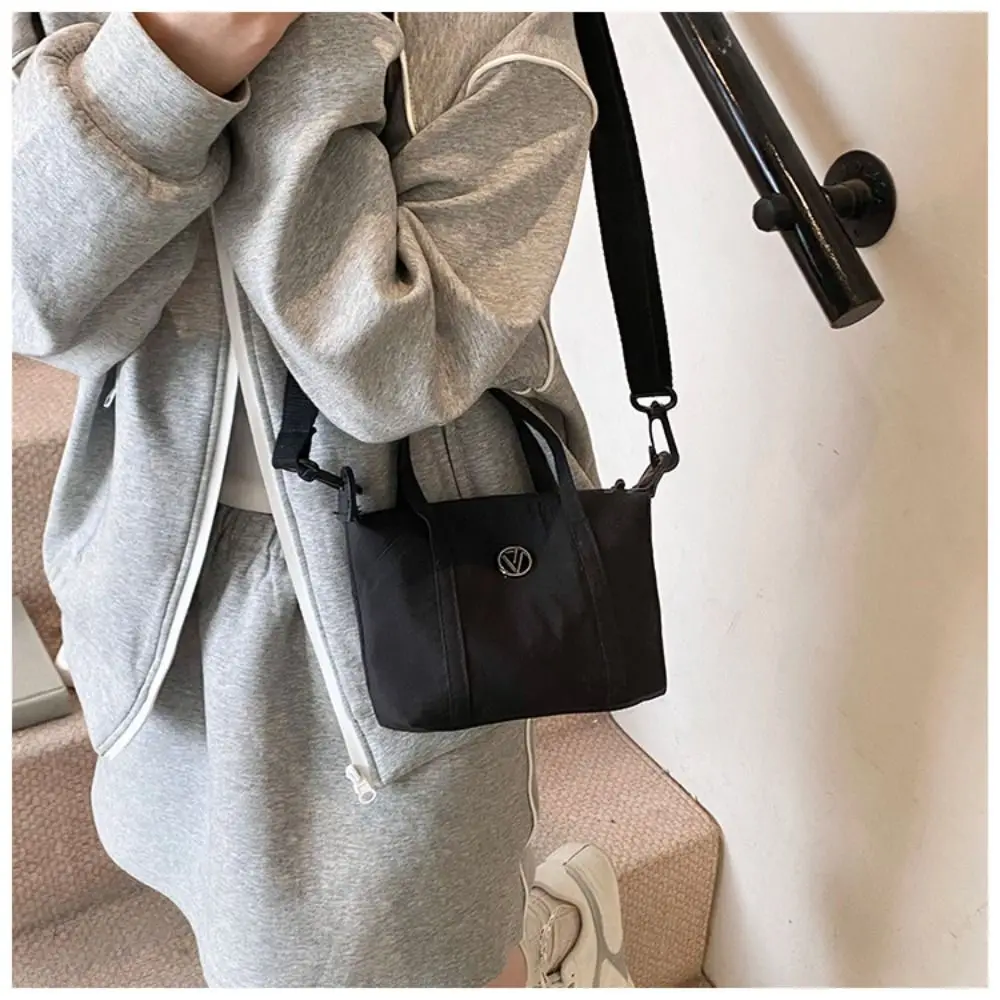 Fashion Korean Style Nylon Tote Bag Purse Handbag Oxford Cloth Shoulder Bag Simple All-match Crossbody Bag Women