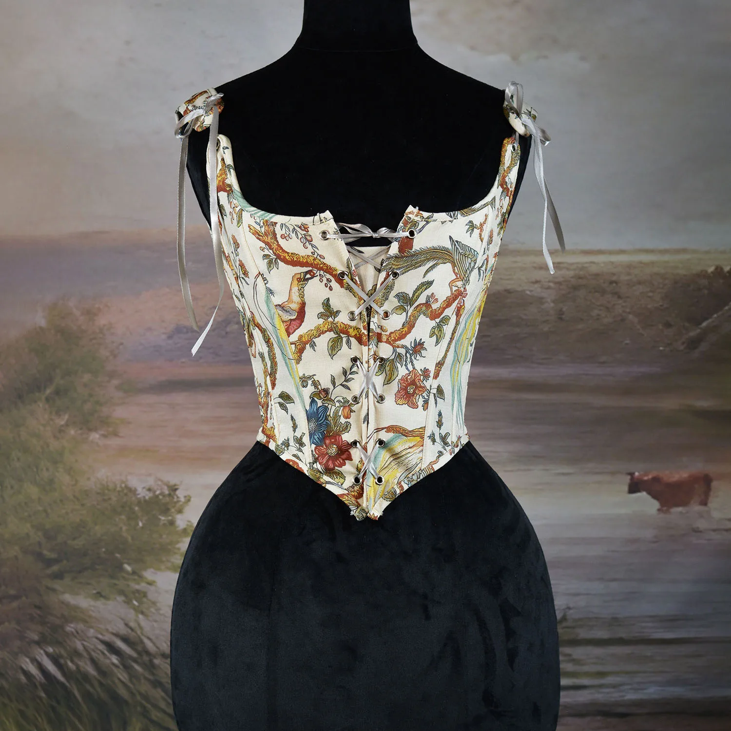 Floral Beach Party Sexy Bustiers Crop Women Backless Bandage French Vintage Halter Top Korean Fashion Boho Lace with Corset