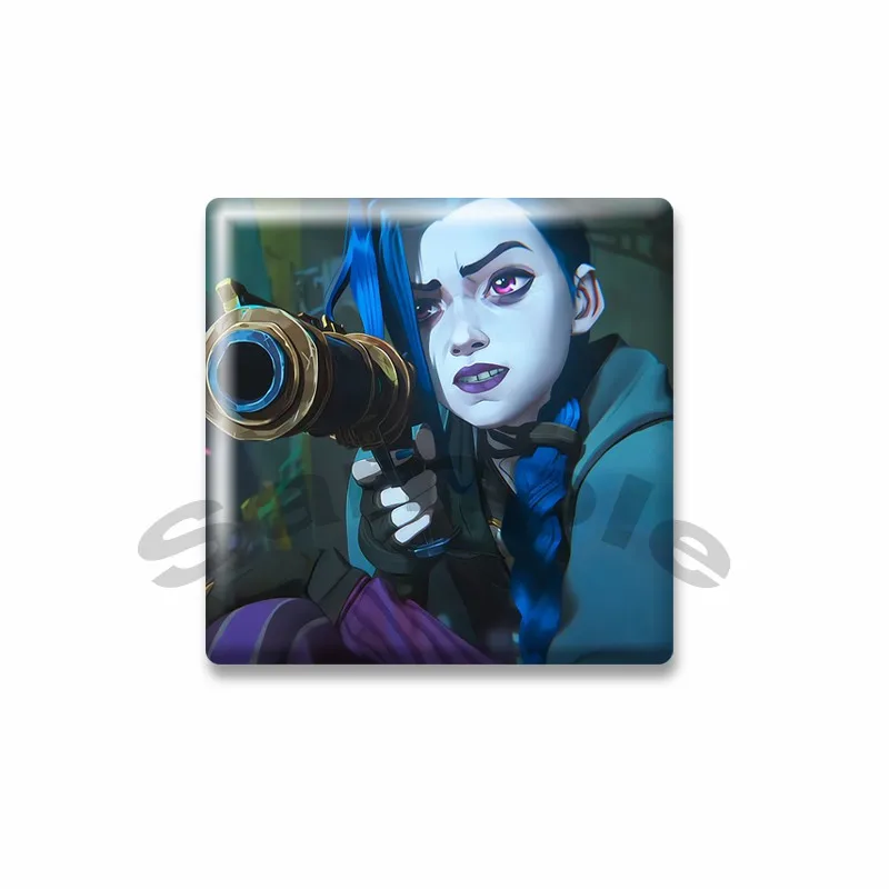 حار أنيمي غامض الموسم 2 دبابيس مربعة الكرتون إيكو جينكس فيكتور إيشا شارات على ظهره الملابس والاكسسوارات أصدقاء مجوهرات هدية