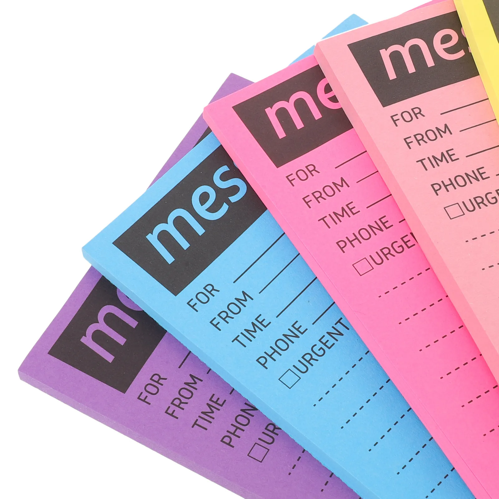 8Pcs Colorful Telephone Message Notepads Small Sticky Memo Pads Neon Self Adhesive Note Paper for Office Work Calls
