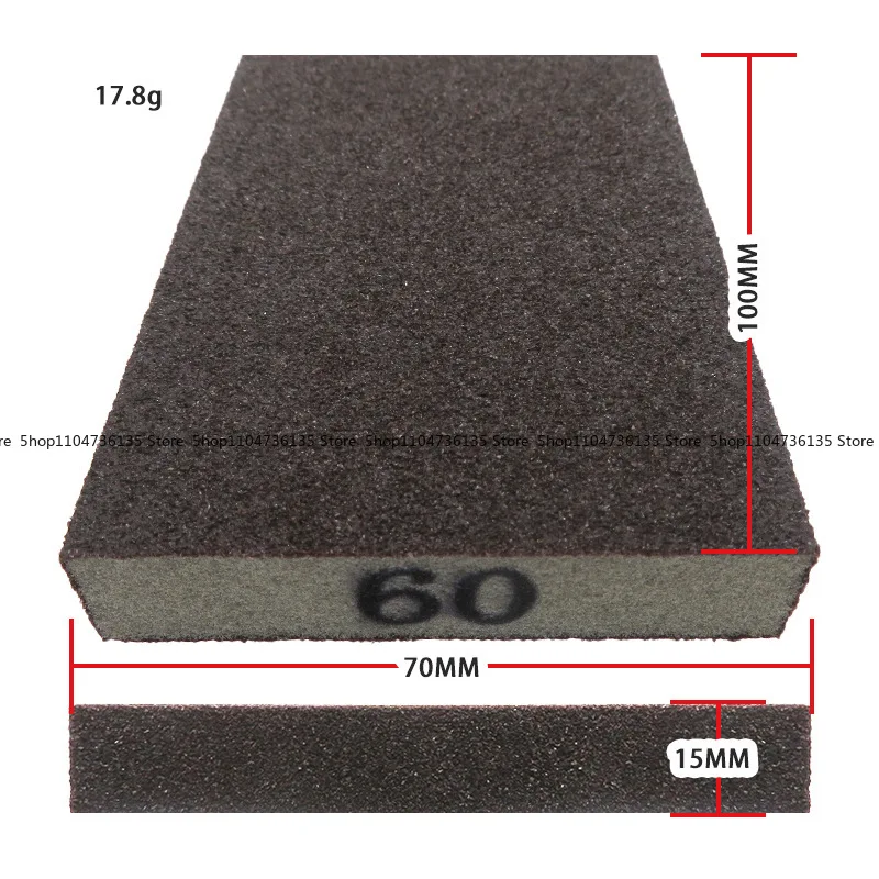 10Pcs 70 * 100MM Sponge Sand Block, Beautiful Seam Metal Rust Removal Woodworking Furniture Paint Wall Putty Polished Sand Brick