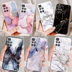 Marble Pattern Phone Case For Redmi 10 Redmi10 Protective Cover Case Pink Gold Marble Soft Silicone Funda For Xiaomi Redmi 10