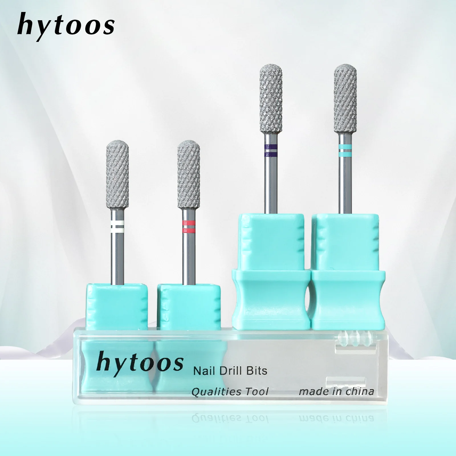 

HYTOOS Diamond Cut Pro Nail Drill Bits Chrome Rounded Top Barrel Russian Cuticle Bit for Nail Drill Dead Skin Cleaner Prep Tool