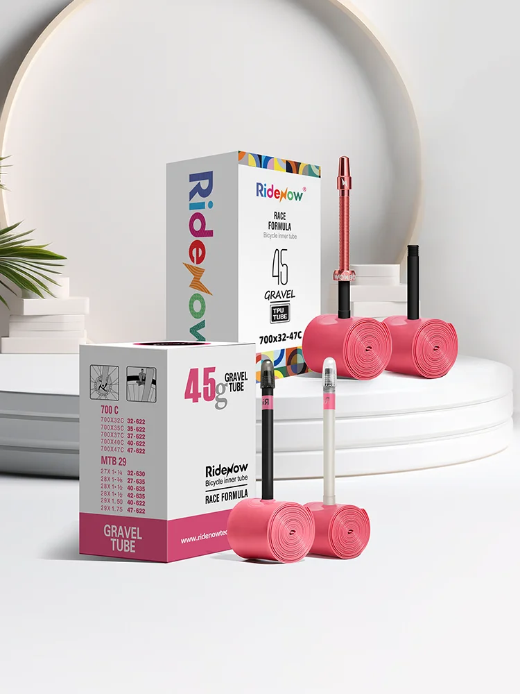 AliExpress Ridenow RideNow 700x32-47c Gravel Bicycle 45g TPU Inner Tube MTB29 Plastic / Alloy Valve Stem 2Piece Set
