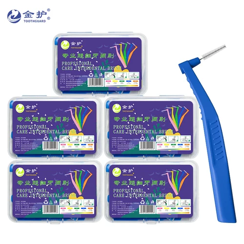 Imagen 1 del producto Cepillo Interdental en ángulo para aparatos de ortodoncia, Micro cepillo suave para limpieza de soportes dentales, cepillos de mango corto en forma de L