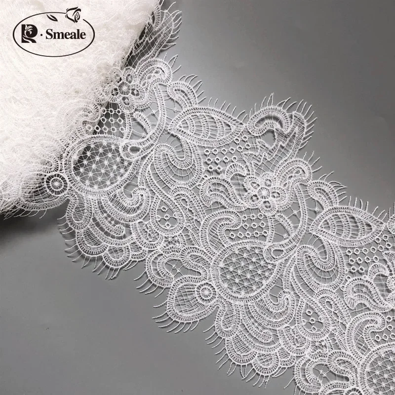 Width 23cm, 2Yards/Lot Fish Thread Embroidery Dress Lace, Handmade DIY Accessories, Clothing Decoration Material Fabric, New