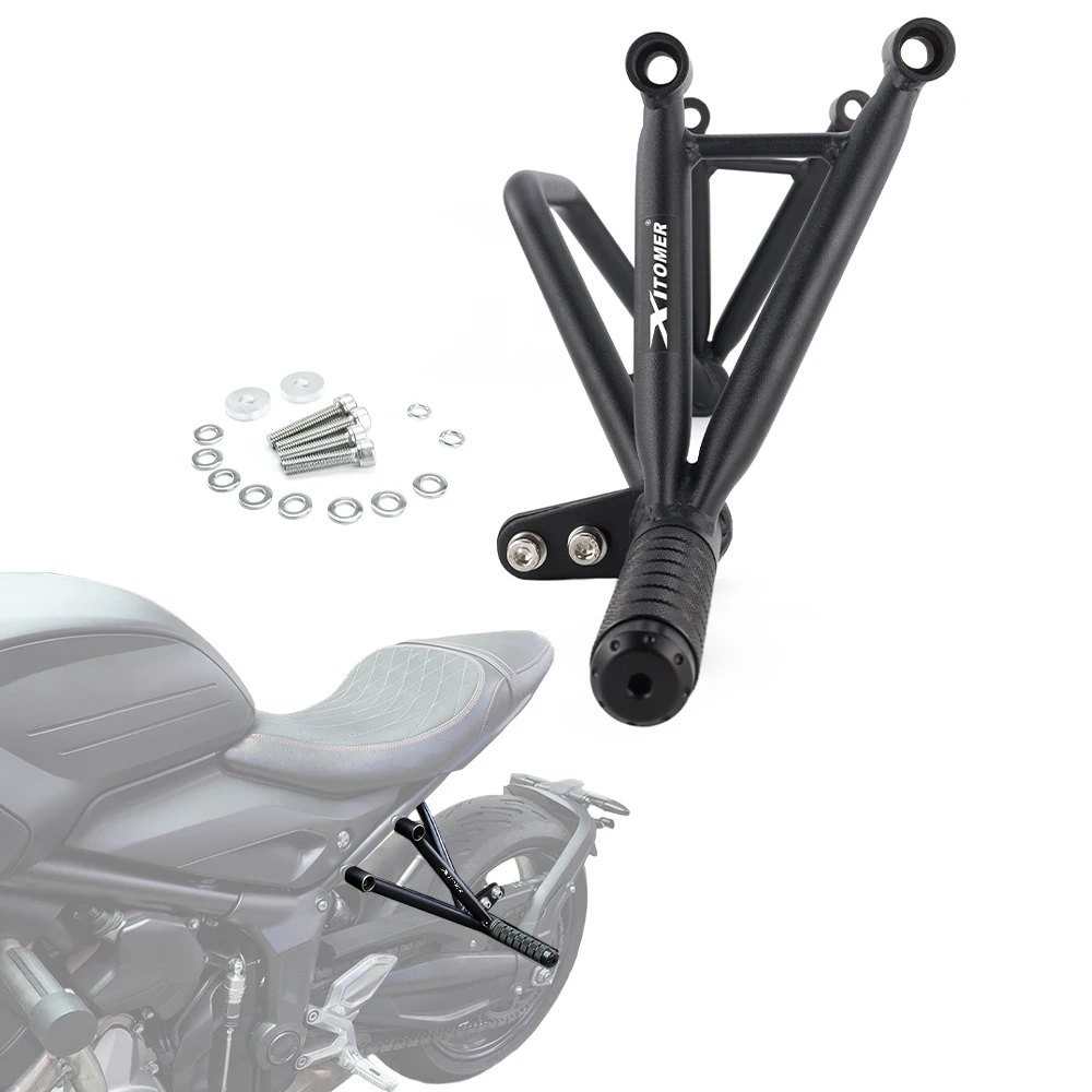 

Motorcycle Stunt Protection For Triumph Trident 660 2021 2022 2023 2024 2025 Rear Footrests Subcage Peg Support Stunt Step Plate