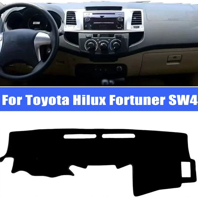 

Car Dashboard Cover Sun Shade Mats Avoid Light Pads Instrument Panel Protective For Toyota Hilux Fortuner SW4 Car Accessories